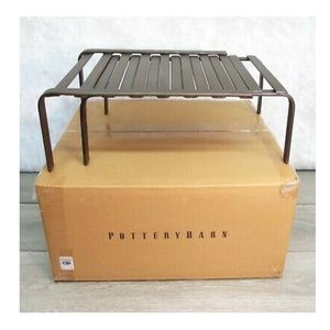 NEW Pottery Barn EXPANDABLE SHELF RISER Wrought Iron Metal 14-24” NEW IN BOX!